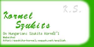 kornel szukits business card